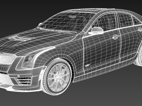 Cadillac ATS-V Sedan 2016 3D मॉडल