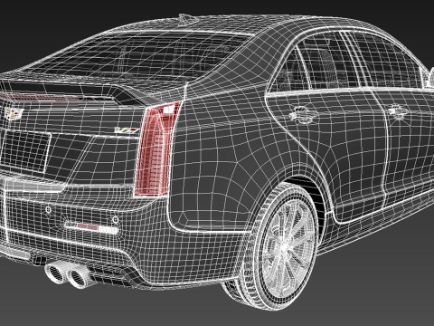 Cadillac ATS-V Sedan 2016 3D मॉडल