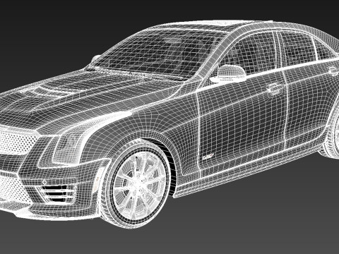 Cadillac ATS-V Sedan 2016 3D मॉडल