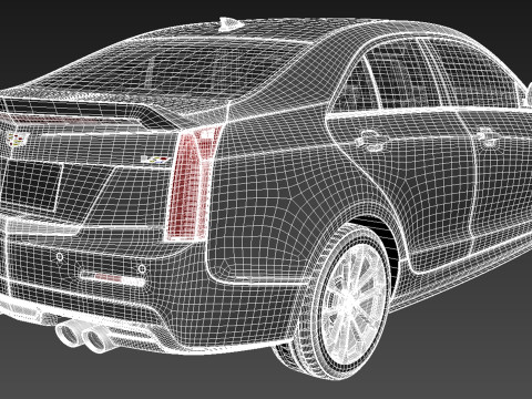 Cadillac ATS-V Sedan 2016 3D मॉडल