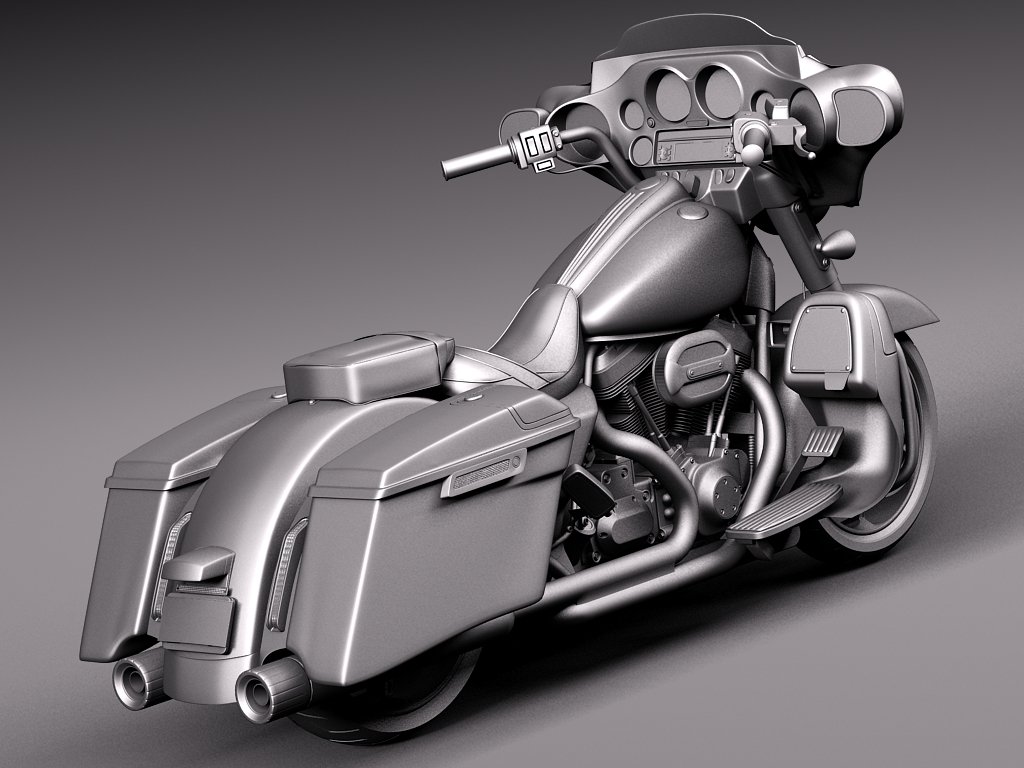 Мотоцикл 3 д модель fbx