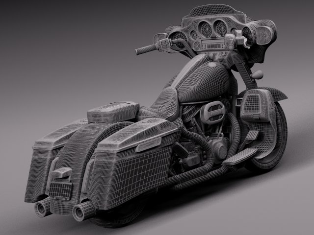 harley davidson street glide 2015 3D Model in Motorcycle 3DExport