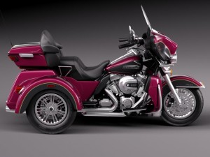 Harley Davidson Triglide 2015 3D Модель