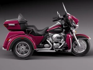 Harley Davidson Triglide 2015 3D Model