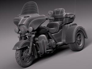 Harley Davidson Triglide 2015 3D Модель