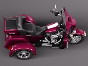 Harley Davidson Triglide 2015 3D Модель