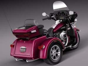 Harley Davidson Triglide 2015 3D Модель