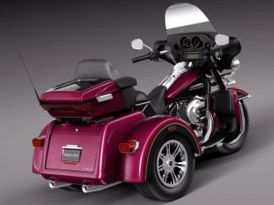 Harley Davidson Triglide 2015 3D Model