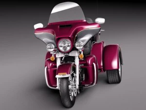 Harley Davidson Triglide 2015 3D Model