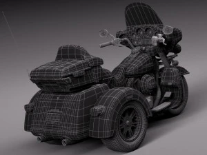 Harley Davidson Triglide 2015 3D Model