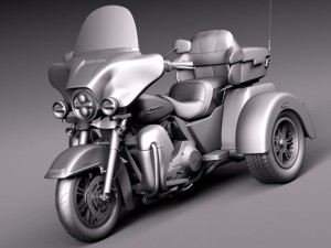 Harley Davidson Triglide 2015 3D Модель