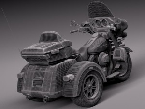 Harley Davidson Triglide 2015 3D Модель