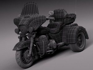 Harley Davidson Triglide 2015 3D Модель
