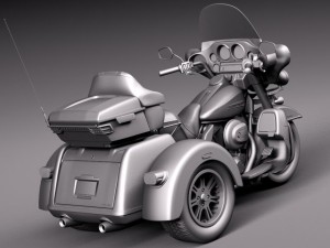 Harley Davidson Triglide 2015 3D Модель