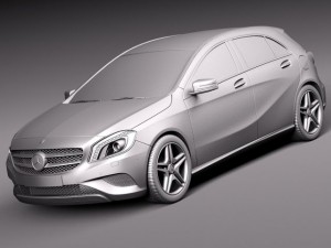 Mercedes-Benz A180 Eco 2015 3D Model
