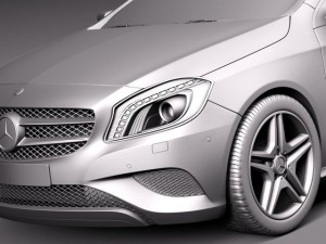 Mercedes-Benz A180 Eco 2015 3D Model