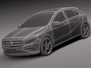 Mercedes-Benz A180 Eco 2015 3D Model
