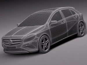 Mercedes-Benz A180 Eco 2015 3D Model