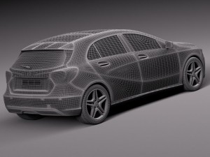 Mercedes-Benz A180 Eco 2015 3D Model