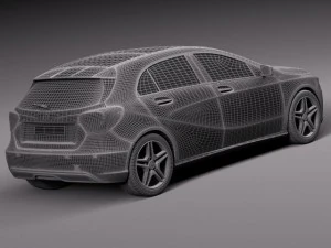 Mercedes-Benz A180 Eco 2015 3D Model