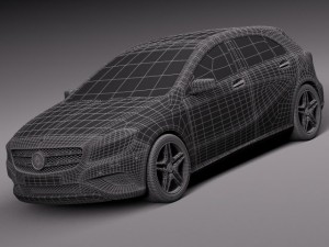 Mercedes-Benz A180 Eco 2015 3D Model