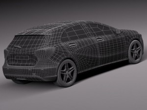 Mercedes-Benz A180 Eco 2015 3D Model