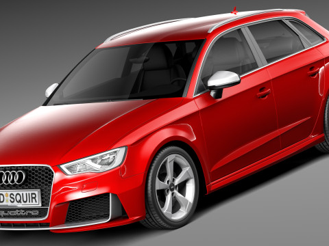 Audi RS3 Sportback 2016 3D Model