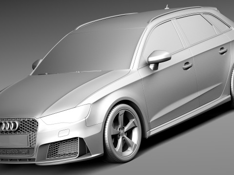Audi RS3 Sportback 2016 3D Model