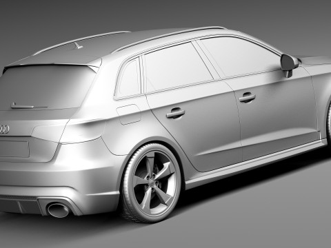 Audi RS3 Sportback 2016 3D Model