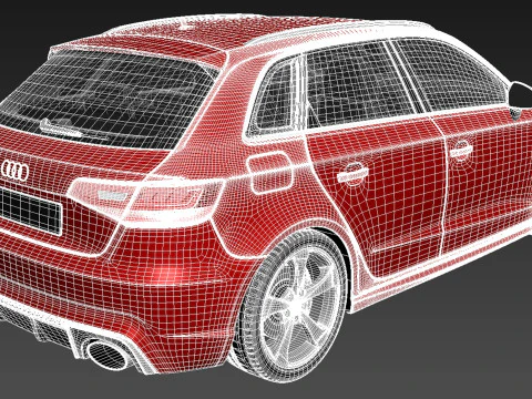 Audi RS3 Sportback 2016 3D Model