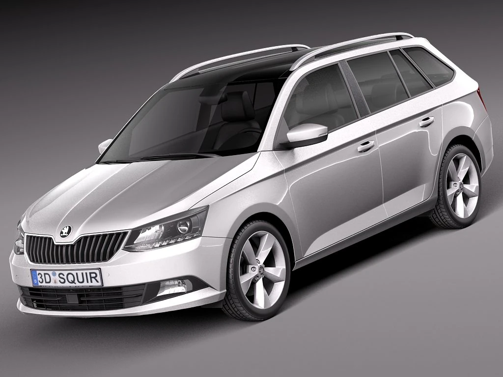 Skoda Fabia Combi 2015 3D Model .c4d .max .obj .3ds .fbx .stl .blend