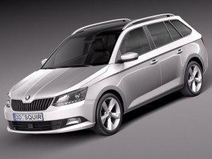 Skoda Fabia Combi 2015 3D Model