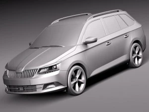 Skoda Fabia Combi 2015 3D Model
