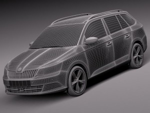 Skoda Fabia Combi 2015 3D Модель