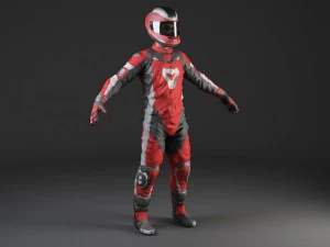 バイカー オートバイ ライダー 装備 3Dモデル