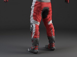 Biker Motorcycle Rider Rigged Modèle 3D