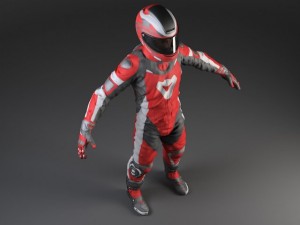Biker Motorcycle Rider Rigged Modèle 3D