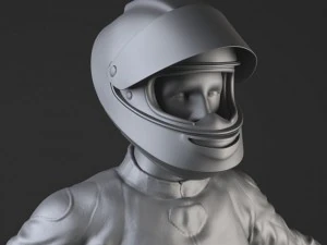 Biker Motorcycle Rider Rigged 3D Model