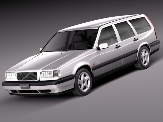Volvo 850 Wagon 1991-1997 3D Model .c4d .max .obj .3ds .fbx .stl .blend 