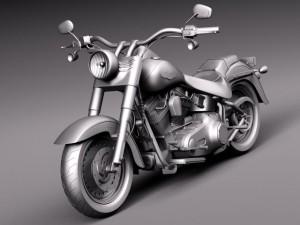 Harley Davidson Fat Boy 2015 3D Модель