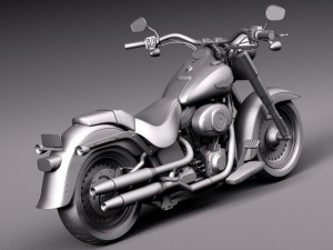 Harley Davidson Fat Boy 2015 3D Модель