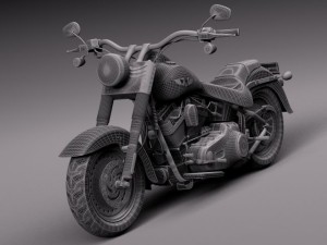 Harley Davidson Fat Boy 2015 3D Модель