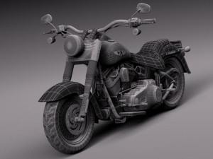 Harley Davidson Fat Boy 2015 3D Модель