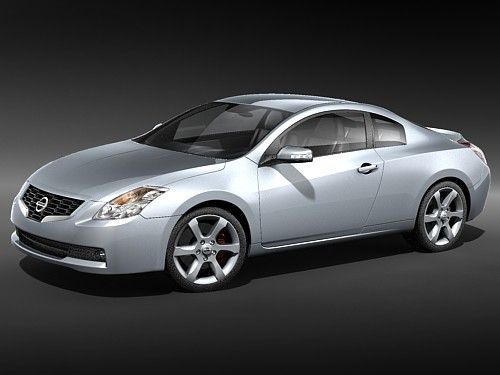 Nissan Altima Coupe 2009 Modelo 3D .c4d .max .obj .3ds .fbx .stl .blend 