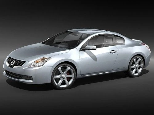 Nissan Altima Coupe 2009 3D Model .c4d .max .obj .3ds .fbx .stl .blend