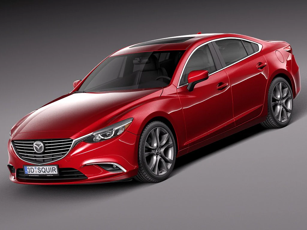 Mazda 6 Sedan 2016 3D Model .c4d .max .obj .3ds .fbx .stl .blend