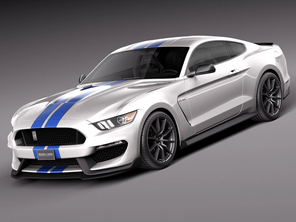 Mustang GT350 Shelby 2016 3D Model .c4d .max .obj .3ds .fbx .stl .blend