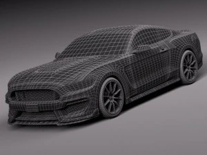Mustang GT350 Shelby 2016 3D Model