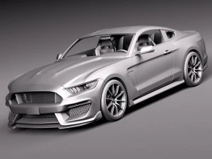 Mustang GT350 Shelby 2016 3D Model