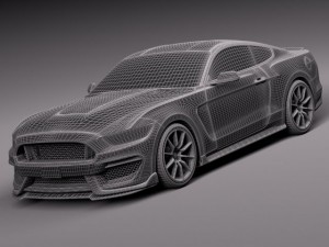 Mustang GT350 Shelby 2016 3Dモデル